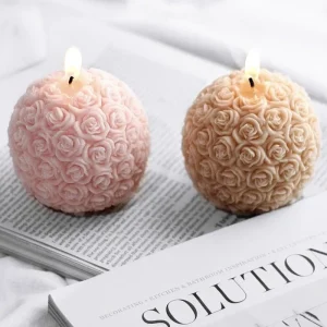 شمع گوی گل دست ساز